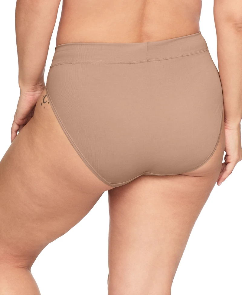Warner's Women's No Pinching Problem Dig-Free High-Waist Ribbed Hi-Cut Panty, WRW253HC11