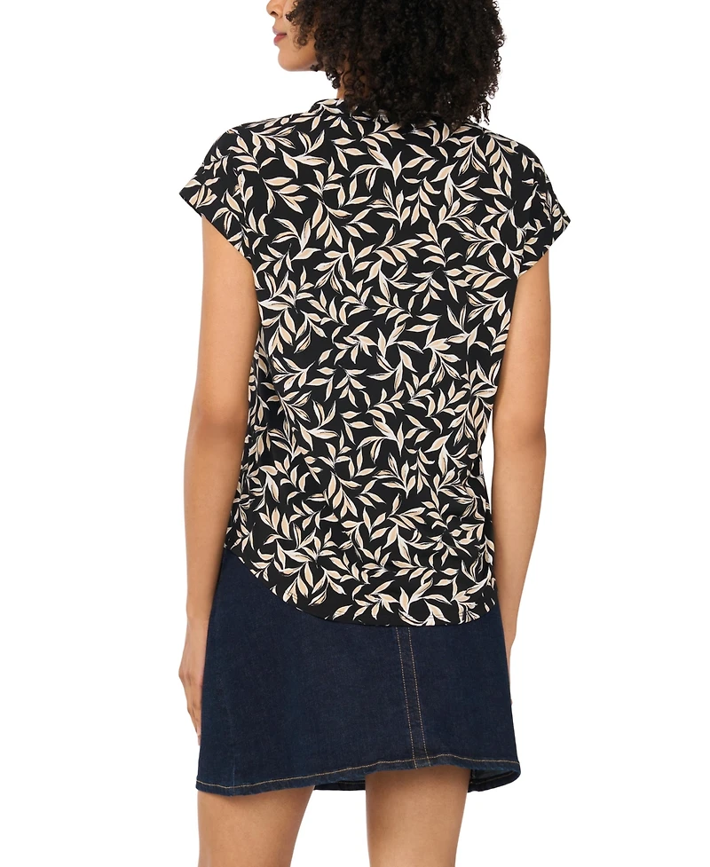 Vince Camuto Women's Printed Short-Sleeve Top