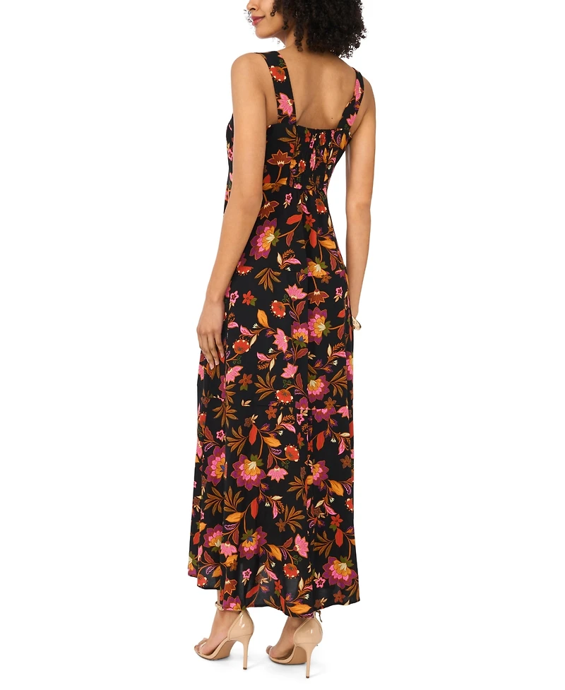 Vince Camuto Women's Printed Square Neck Maxi Dress