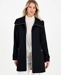 Michael Kors Women's Collared Zip-Front Coat
