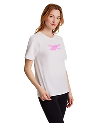 Reebok Women's Vector Boxy Crewneck Graphic Print Top