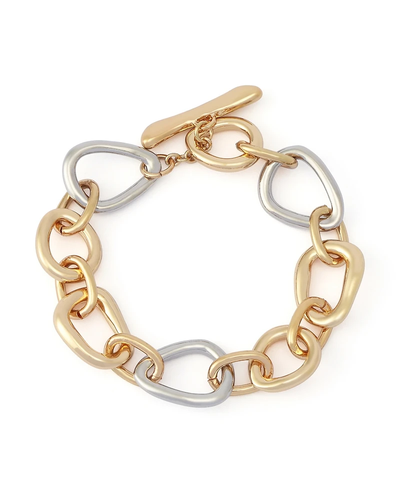 Robert Lee Morris Soho Two-Tone Sculpted Link Bracelet