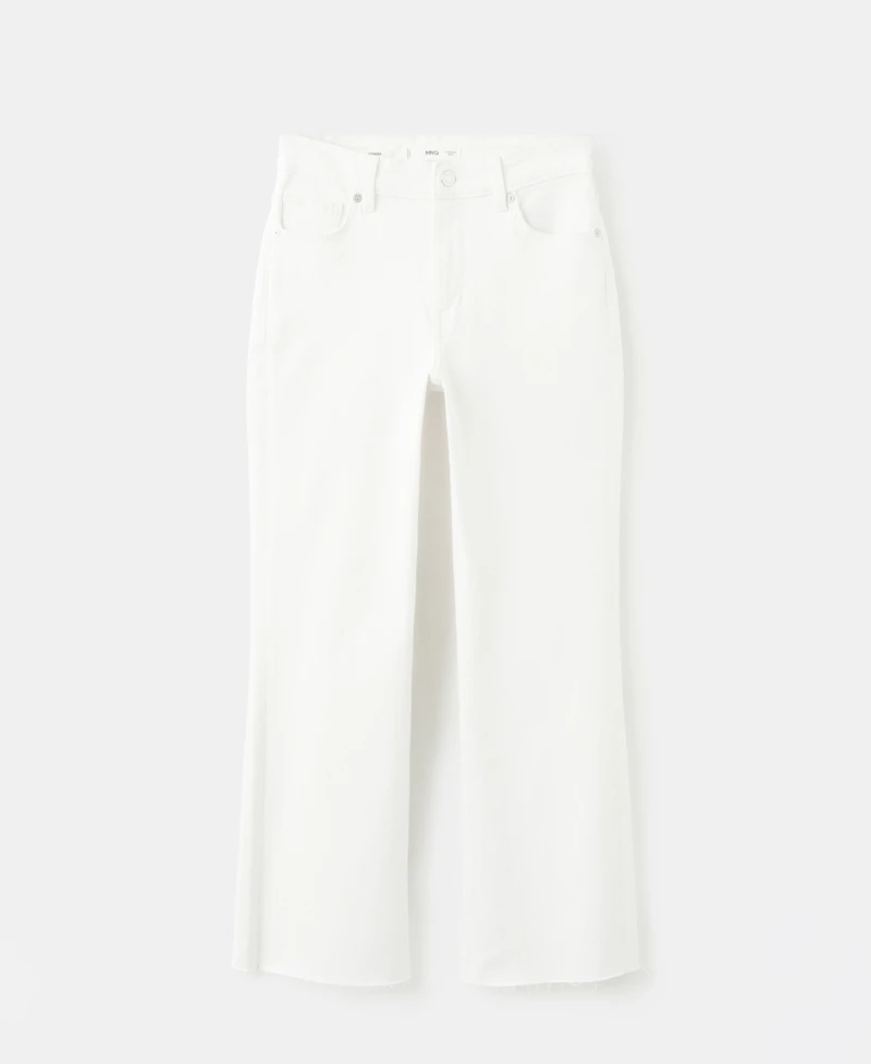 Mango Women's Sienna Flared Cropped Jeans