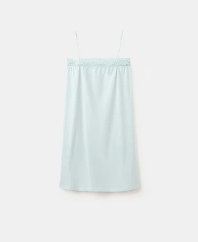 Mango Women's Cotton Lace Nightgown