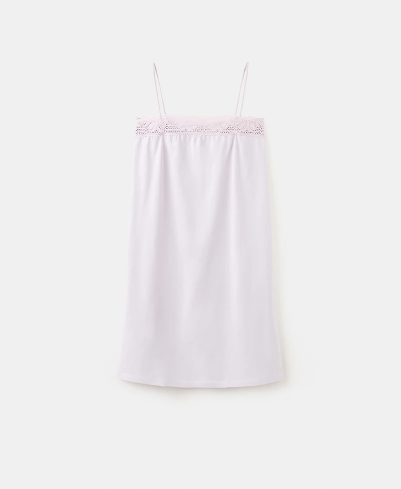 Mango Women's Cotton Lace Nightgown