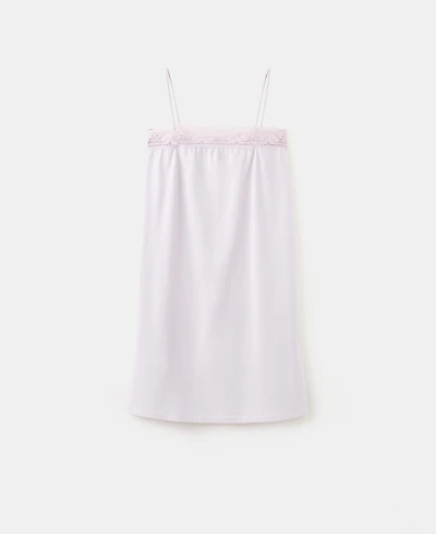 Mango Women's Cotton Lace Nightgown
