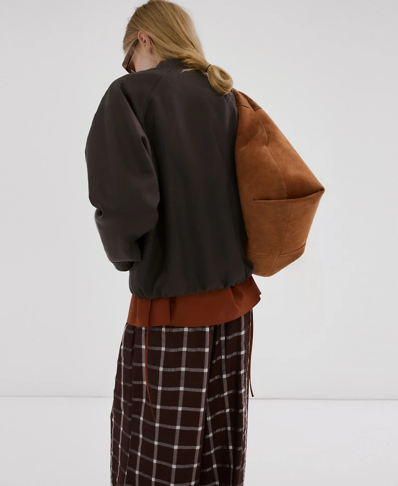 Mango Women's Lyocell Bomber Jacket