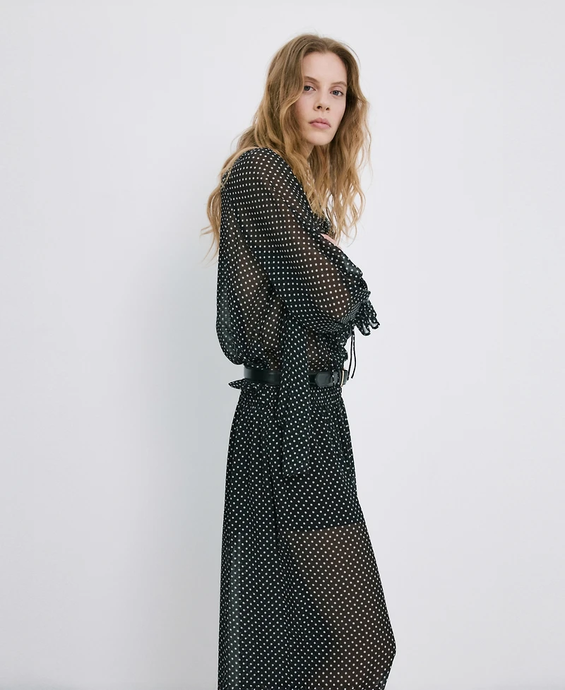 Mango Women's Polka-Dot Balloon Pants