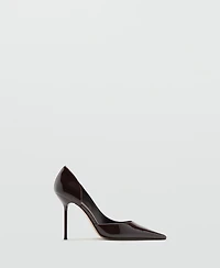 Mango Women's Asymmetrical Patent Leather Court Shoes