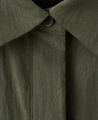 Mango Women's Lyocell Belted Shirt Dress