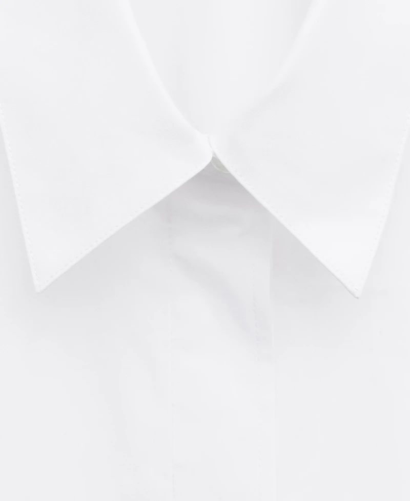 Mango Women's Three-Quarter-Sleeve Button-Down Shirt
