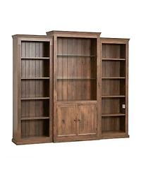 Streamdale Furniture 78.75 Inch 3-Piece Led Display Cabinet with Tempered Glass Shelves