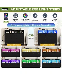 Garvee 6 Drawer Dresser with Led Lights, Modern Large Capacity Storage Cabinet