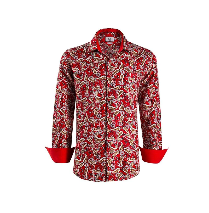 Elie Balleh Men's Slim Fit Paisley Sport Button-Down Shirt