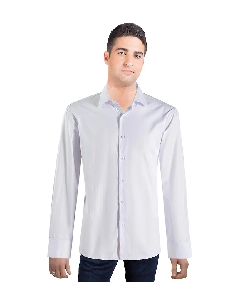Elie Balleh Men's Slim Fit Solid Button-Down Shirt
