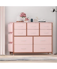 Garvee 10 Drawer Dresser, Dresser for Bedroom with 10 Large Fabric Storage Drawers