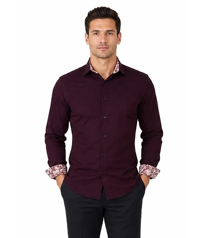 Elie Balleh Men's Slim Fit Trendy Button-Down Shirt