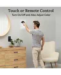 Bell + Howell 2-Pack Wireless Touch Led Wall Light Sconces with Remote