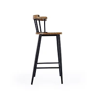 Butler Specialty Merrick Wood and Iron Spindle Bar Stool