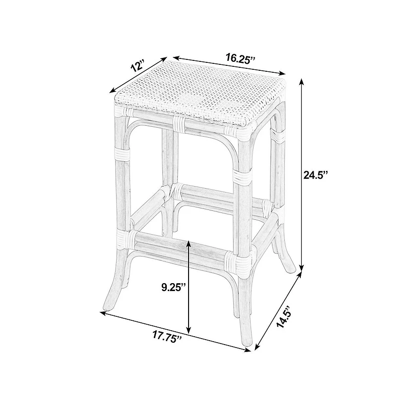 Butler Specialty Laguna Seat Height Rattan Counter Stool