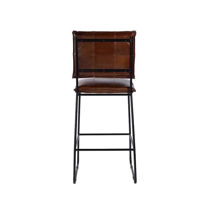 Butler Specialty Niles Leather and Iron Bar Stool