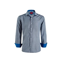 Elie Balleh Men's Slim Fit Geometric Print Shirt