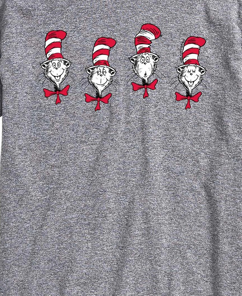 Airwaves Men's Dr. Seuss Cat The Hat Heads Short-Sleeve Graphic T-Shirt
