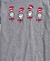 Airwaves Men's Dr. Seuss Cat The Hat Heads Short-Sleeve Graphic T-Shirt