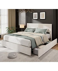 gaomon Platform Bed with 4 Storage Drawers