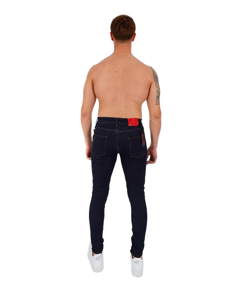 Elie Balleh Men's slim fit skinny wash jeans