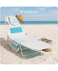 Ostrich Ladies Comfort Lounger, Foldable Beach Camping Pool Tanning Chair