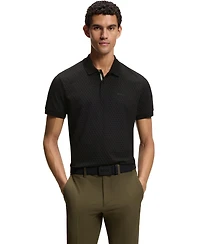 Boss by Hugo Men's Cotton-Pique Printed Pattern Polo Shirt