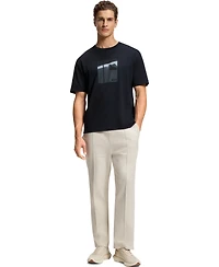 Boss by Hugo Men's Tennis Artwork Pima-Cotton T-Shirt