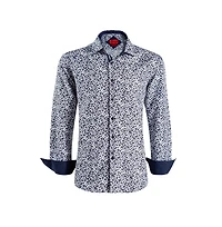 Elie Balleh Men's Slim Fit Floral Print Button-Down Shirt for Men