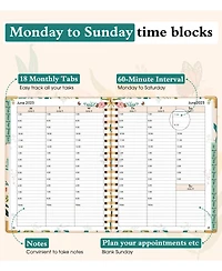 Gnuadz Planner 18 Month Weekly Monthly Daily Spiral Hardcover Agenda Organizer Tabs Calendar Tree 2026-2027