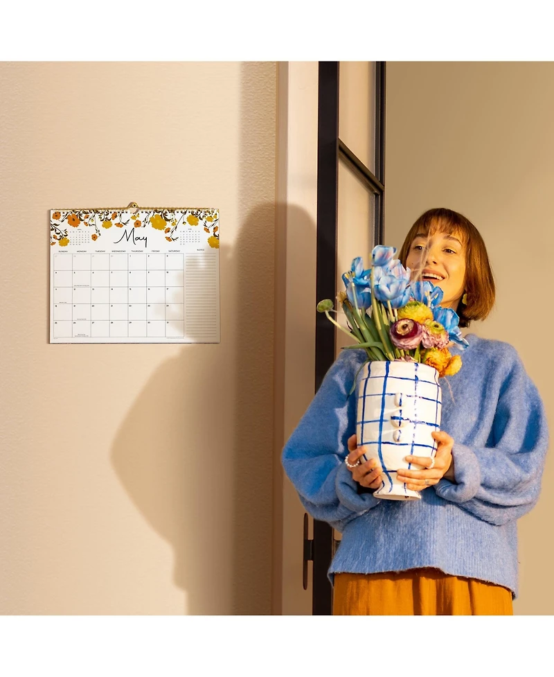 Gnuadz 2026 Wall Calendar 18 Months Floral Twin-wire Binding