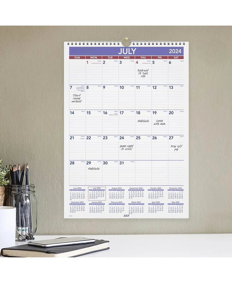 Gnuadz Academic Wall Calendar Monthly Daily Blocks