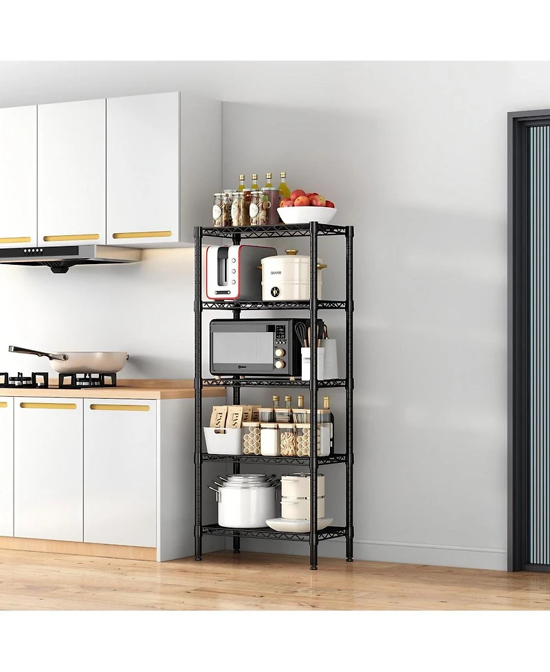 Streamdale Furniture 5-Tier Adjustable Heavy Duty Metal Wire Shelving Unit