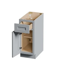 Streamdale Furniture 15 Inch Shaker Base Cabinet with Soft-Close Door and Drawer