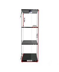 Streamdale Furniture 3-Layer Rotatable Display Cabinet with Remote Light