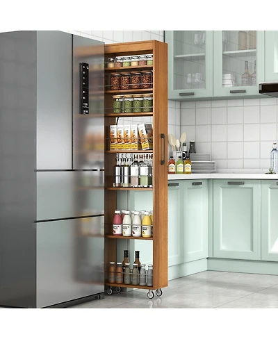 Streamdale Furniture 7-Tier Multi-Functional Pull-Out Storage Shelf for Narrow Spaces