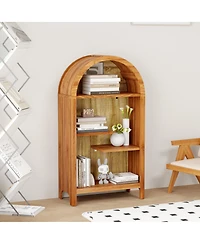 Streamdale Furniture 4-Tier Arched Asymmetrical Freestanding Display Shelf
