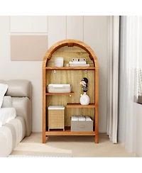Streamdale Furniture 4-Tier Arched Asymmetrical Freestanding Display Shelf
