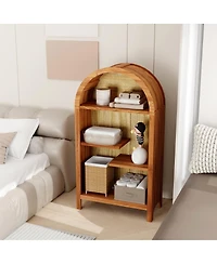Streamdale Furniture 4-Tier Arched Asymmetrical Freestanding Display Shelf