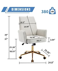 Streamdale Furniture Ergonomic Striped Mid-Back Office Chair