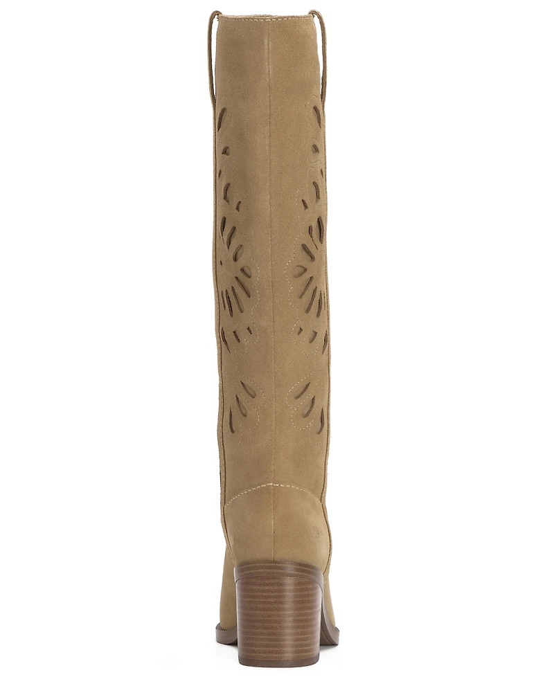 Lucky Brand Women's Adana Tall Chopout Block Heel Boots