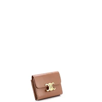 Pre-Owned Celine Small Triomphe Trifold Wallet Leather