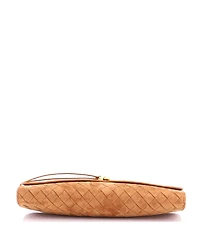 Pre-Owned Bottega Veneta Long Andiamo Top Handle Clutch Intrecciato Suede