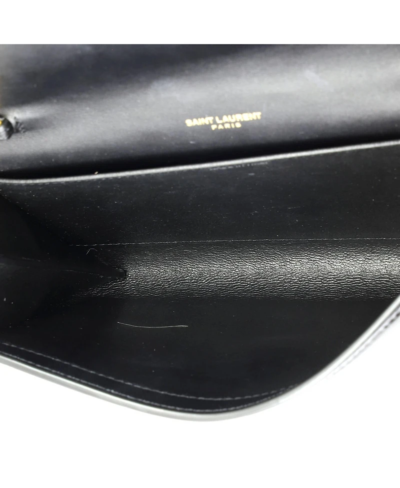 Pre-Owned Saint Laurent Uptown Chain Wallet Leather