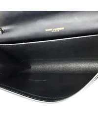 Pre-Owned Saint Laurent Uptown Chain Wallet Leather